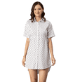 thumbnail image 1 of Moomaya Womens Printed Dress, Elbow Sleeves Buttoned Down Collared Knee Length Dress, 1 of 8