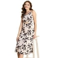 thumbnail image 1 of Moomaya Womens Printed Dress, Spaghetti Strap Cyte Midi Dress, 1 of 9