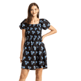 thumbnail image 1 of Moomaya Womens Printed Dress, Square Neck Short Puffed Sleeves Knee Length Short Dress, 1 of 8
