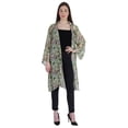 thumbnail image 1 of Moomaya Womens Printed Front Open Shrug Full Sleeve Summer Sheer Cardigan, 1 of 8