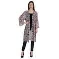 thumbnail image 1 of Moomaya Womens Printed Front Open Shrug Full Sleeve Summer Sheer Cardigan, 1 of 8