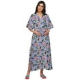 thumbnail image 1 of Moomaya Womens Printed Long Maxi Maternity Kaftan Button Down Cotton Dress, 1 of 5