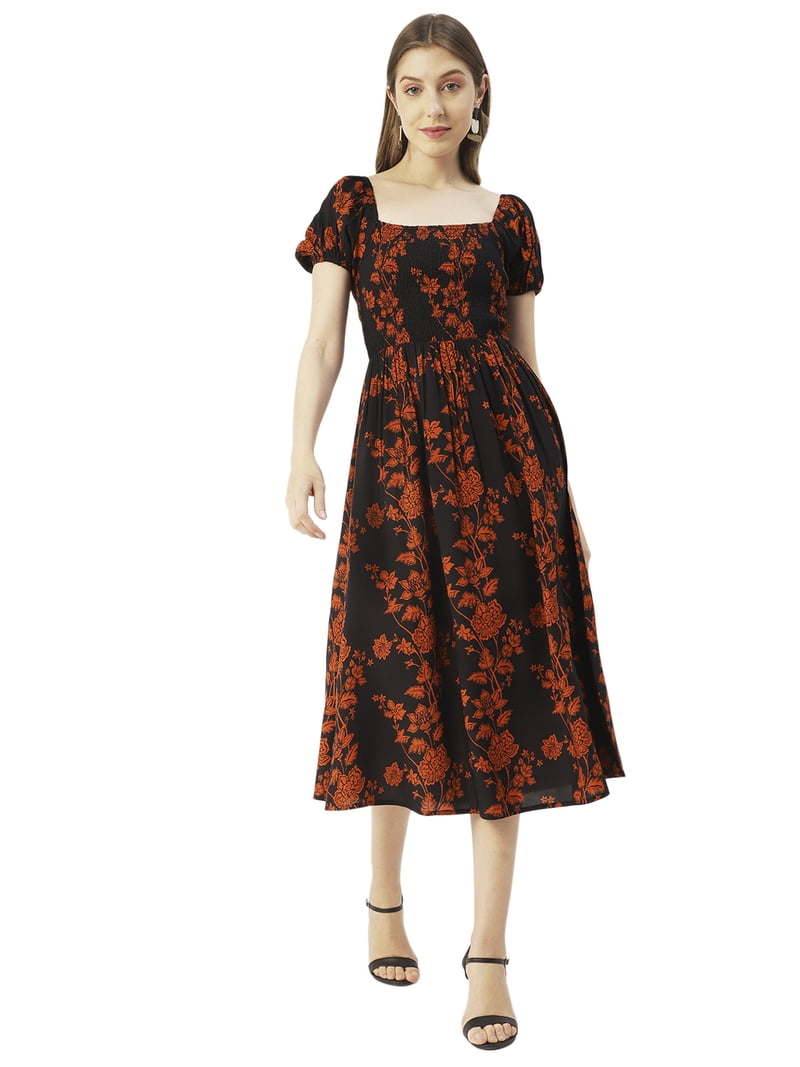 chinese dress ladies Slip Maxi Dress in Black Majestic Garden main image 0