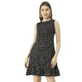 thumbnail image 1 of Moomaya Womens Printed Short Dress, Sleeveless Frilled Hem Round Neck Mini Dress, 1 of 8