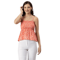 thumbnail image 1 of Moomaya Womens Printed Shoulder Strap Top, Square Neck, Smocked Casual Summer Cotton Top, 1 of 7