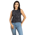 thumbnail image 1 of Moomaya Womens Printed Side-Buttoned Top, Sleeveless Round Neck Casual Top, 1 of 8