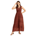 thumbnail image 1 of Moomaya Womens Printed Sleeveless Maxi Dress, V-Neck Party wear, Flared Resort Dress, 1 of 9