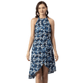 thumbnail image 1 of Moomaya Womens Printed Vacation Dress, Knee Length Side Slit Midi Dress, 1 of 8