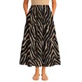 thumbnail image 1 of Moomaya Womens Rayon Maxi Skirt with Pockets | Flowy Tiered Boho Skirt | Elastic Waist Resort Wear | Summer & Travel Outfit, 1 of 7