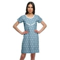 thumbnail image 1 of Moomaya Womens Round Neck Nursing Sleepwear Printed Short Sleeve Nightdress, 1 of 6