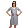 thumbnail image 1 of Moomaya Womens Round Neck Nursing Sleepwear Printed Short Sleeve Nightdress, 1 of 6