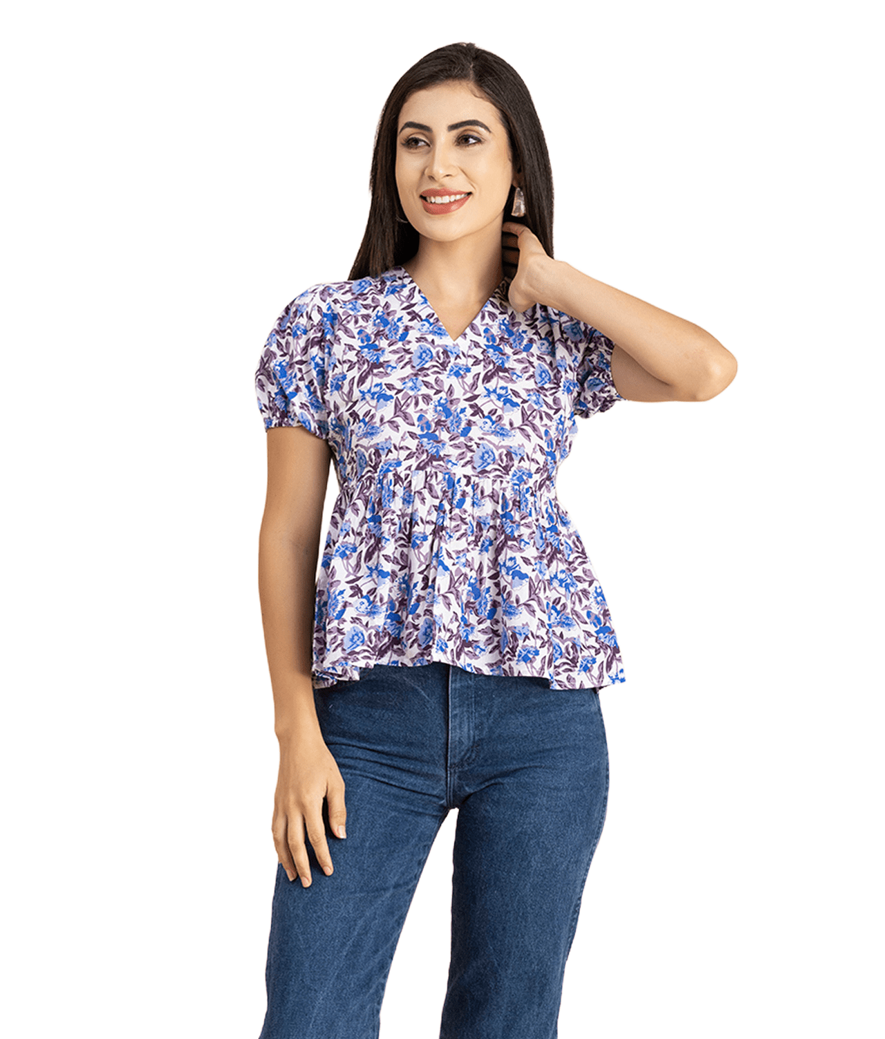 cap sleeve peplum top
