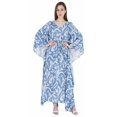 thumbnail image 1 of Moomaya Womens Sleep Kaftan V-Neck Cover Up Long Caftan Maxi Dress, 1 of 7