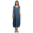thumbnail image 1 of Moomaya Womens Sleeve Nightdress For Ladies Solid Cotton Nightwear, 1 of 6