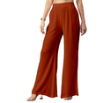 thumbnail image 1 of Moomaya Womens Solid Palazzo Pants, High Waist Ankle Length Wide Leg Trousers, 1 of 9