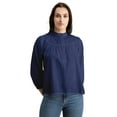 thumbnail image 1 of Moomaya Womens Solid Top, Mandarin Collar, Cotton Shirt Top, 1 of 8