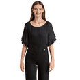 thumbnail image 1 of Moomaya Womens Solid Top, Round Neck Ruffled Bell Sleeves Casual Summer Top, 1 of 7