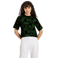 thumbnail image 1 of MoomayaWomens PrintedLoose-Fit Top,ElbowSleeves Round Neck Lounge Wear Top, 1 of 8