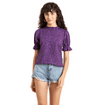 thumbnail image 1 of MoomayaWomens PrintedRuffled Neck Top,Casual Summer Top Blouse, 1 of 8