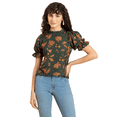 thumbnail image 1 of MoomayaWomens PrintedRuffled Neck Top,Casual Summer Top Blouse, 1 of 8