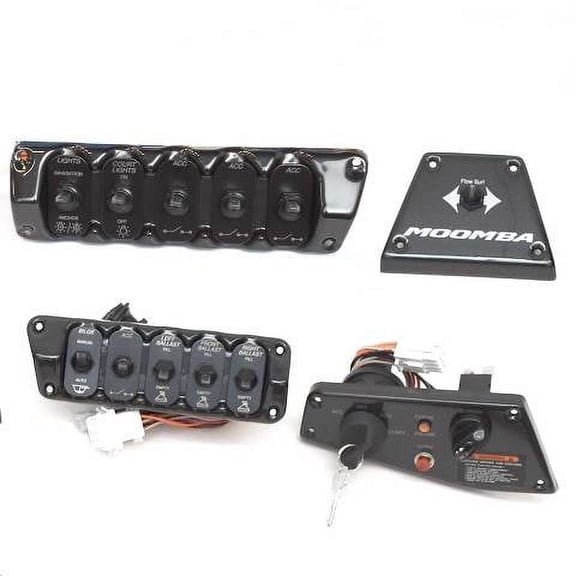 Moomba Boat Dash Panel Kit 118114 | Ignition Breaker Switches Black