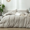 Moomee King Size Duvet Cover Set 100 Washed Cotton Breathable, Soft