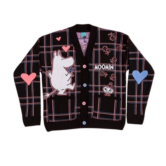 Moomin  Adult In Love Checked 80th Cardigan