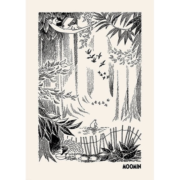 Moomin Forest Poster, 8x12 UNFRAMED