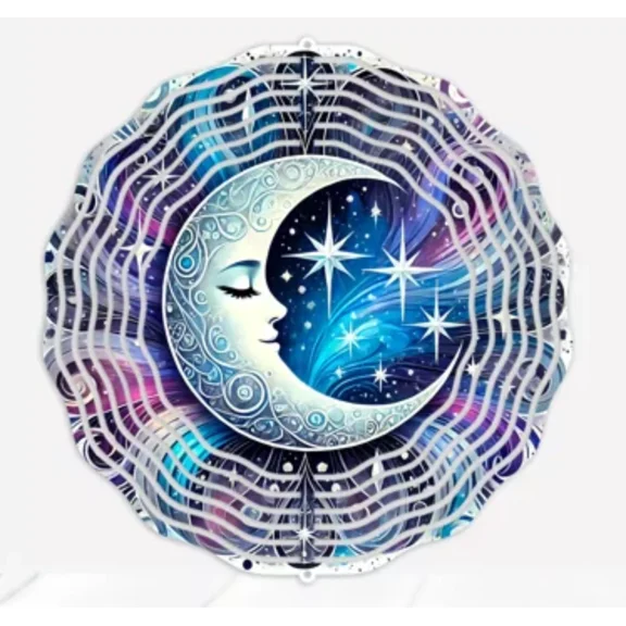 Moon 10" Wind Spinner Handmade