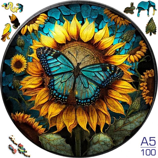 Moon A3/A4/A5 Size Wood Jigsaw Puzzle With for Adults Children , Not