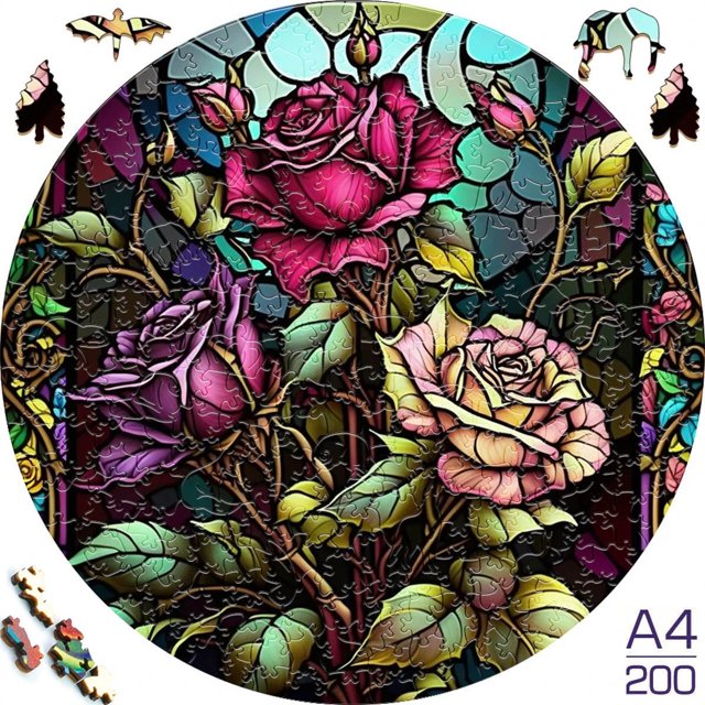 Moon A3/A4/A5 Size Wood Jigsaw Puzzle With for Adults Children , Not