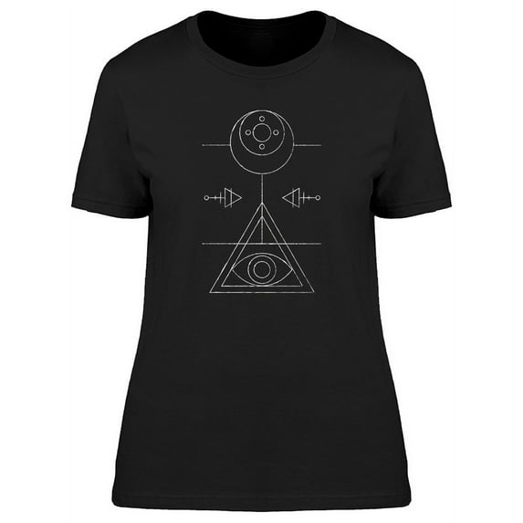 Moon Above The Eye Graphic Tee Women's - Women T-Shirt, Large