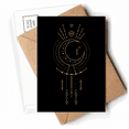 thumbnail image 1 of Moon Alien Totem Pattern Geometry Postcards Envelopes Blank Note Cards Mailing, 1 of 4