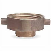 Moon American 369-2521521, Fire Hose Female/Male Reducer Adapter, 2-1/2 FNH X 1-1/2 MNH, Brass