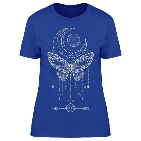 Moon And Arrows Butterfly T-Shirt Women -Image by Shutterstock, Female Large