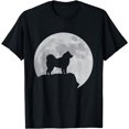 thumbnail image 1 of Moon And Dog Silhouette - Alaskan Malamute T-Shirt, 1 of 4