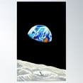 thumbnail image 1 of Moon And Earth Poster Wall Art, Modern Wall Decor, 12x18 UNFRAMED, 1 of 3