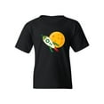 thumbnail image 1 of Moon And Rocket T-Shirt Juniors -Image by Shutterstock,  Large, 1 of 4