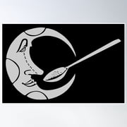 Moon And Spoon. Studio 54. Grey Poster Wall Art, Modern Wall Decor, 8x12 UNFRAMED