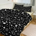 thumbnail image 1 of Moon And Star Print Duvet Cover Set Themed Multicolor Polyester Bedding Set for Bedroom Decoration, 1 of 6