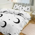 thumbnail image 1 of Moon And Star Print Duvet Cover Set Themed Multicolor Polyester Bedding Set for Bedroom Decoration, 1 of 6