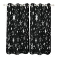 thumbnail image 1 of Moon And Star Print Study Room Living Kitchen Bedroom For Blackout Curtain Printed 2 Panels, 1 of 6