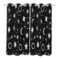 thumbnail image 1 of Moon And Star Print Study Room Living Kitchen Bedroom For Blackout Curtain Printed 2 Panels, 1 of 6