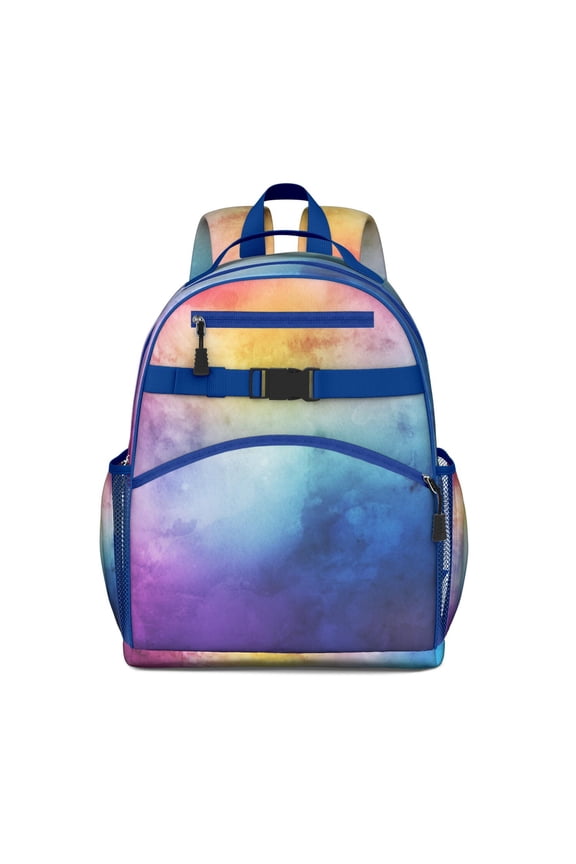 Moon And Stars Toddler Backpack Adjustable Padded Straps Chest Buckle Large Capacity Durable Bookbag