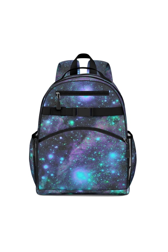 Moon And Stars Toddler Backpack Adjustable Padded Straps Chest Buckle Large Capacity Durable Bookbag