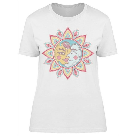 Moon And Stars Vintage T-Shirt Women -Image by Shutterstock, Female Large