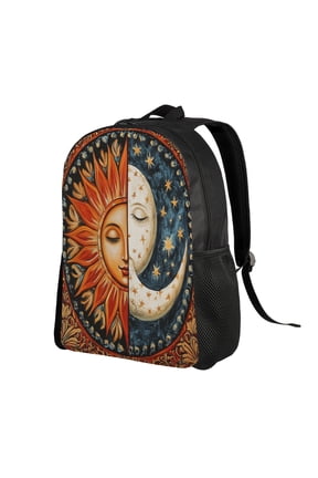 Moon And Sun Backpack Double Shoulder Backpack Durable, Spacious, Ergonomic Design for Travel, Work & Outdoor Use