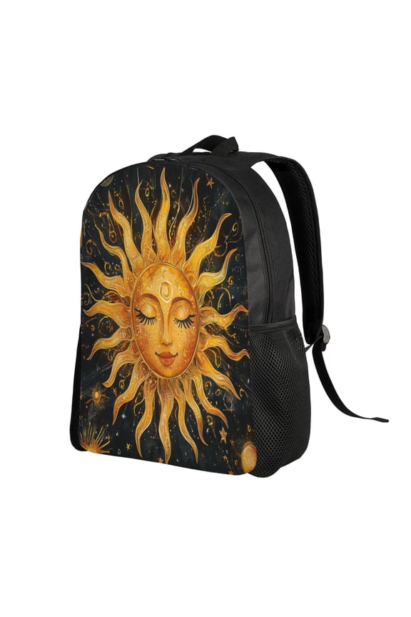 Moon And Sun Backpack Double Shoulder Backpack Durable, Spacious, Ergonomic Design for Travel, Work & Outdoor Use