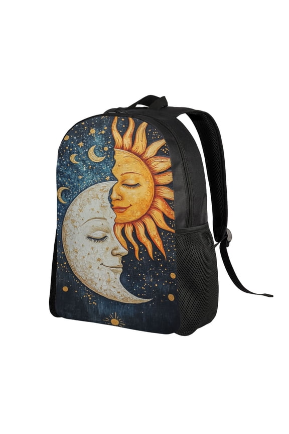 Moon And Sun Backpack Double Shoulder Backpack Durable, Spacious, Ergonomic Design for Travel, Work & Outdoor Use