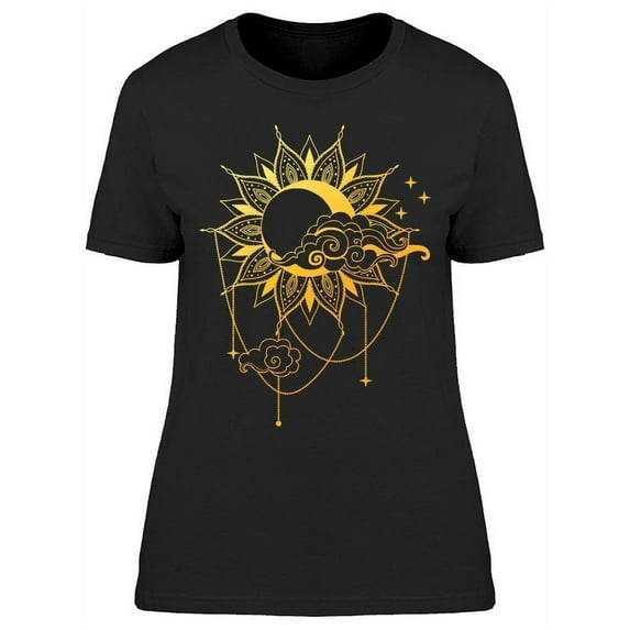 Moon And Sun Graphic T-Shirt Women -Image by Shutterstock, Female Small